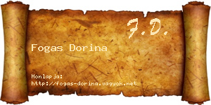 Fogas Dorina névjegykártya
